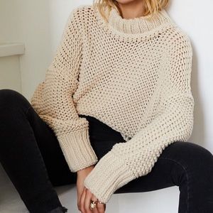 Free People My Only Sunshine Neutral Sweater Small